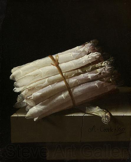 Adriaen Coorte Still Life with Asparagus. Spain oil painting art
